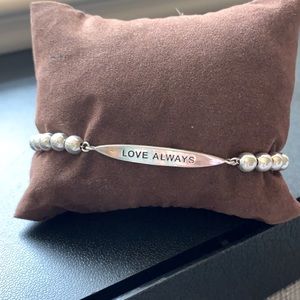 Sterling Silver “Love Always” ID style bracelet
